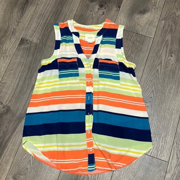 Maeve striped sleeveless women’s tank size 4 - Picture 1 of 3